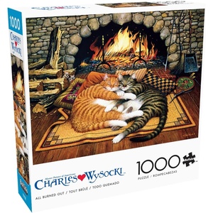 image:imageBuffalo Games  1000 Piece Jigsaw Puzzle Charles Wysocki Shops and Buggies Made in USA Premium Recycled Board Reference Diagram GiftableAll Burned Out