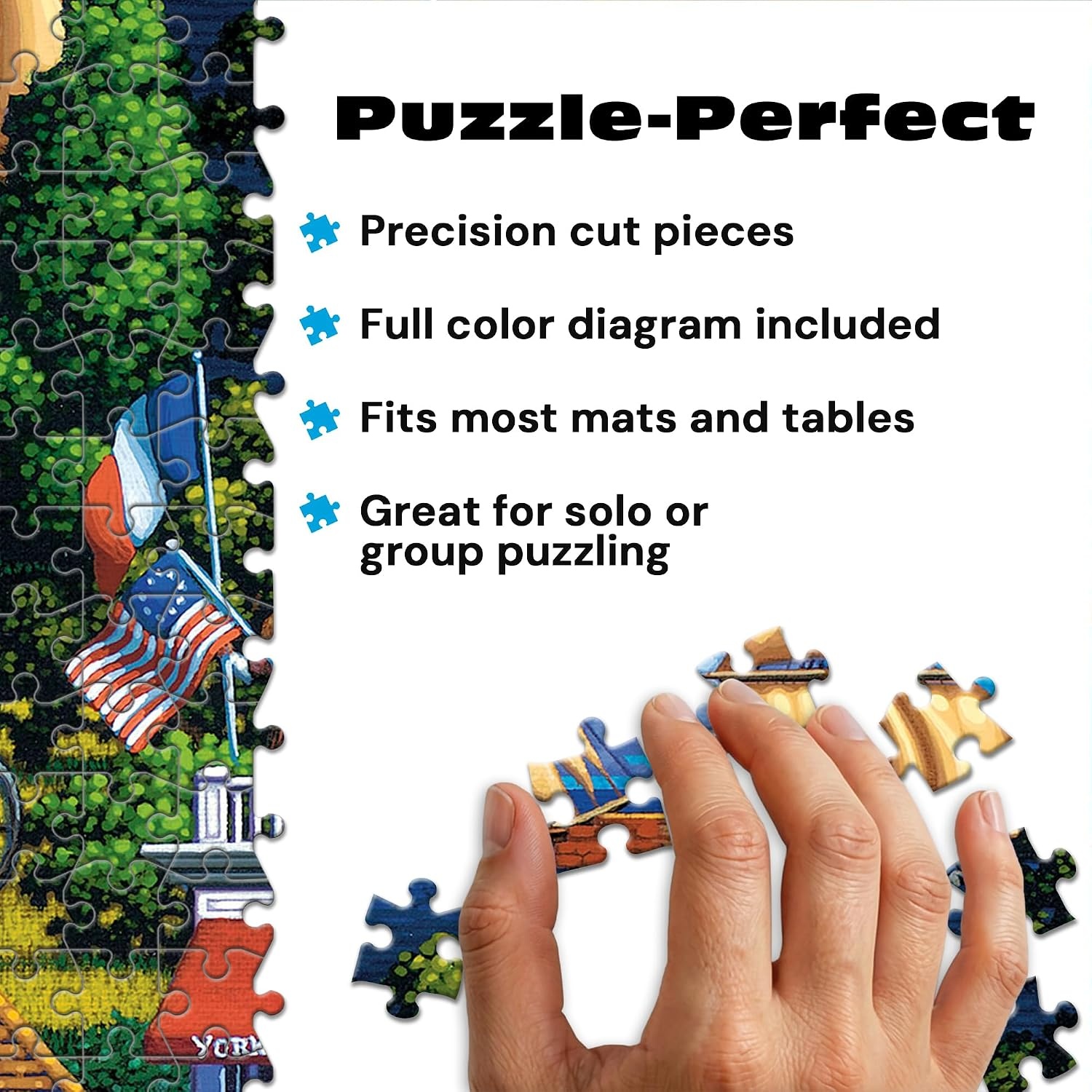 image:imageCeaco  Dowdle  Victory At Yorktown  300 Piece Jigsaw Puzzle Colorful Puzzles for Adults  PrecisionCut Pieces Beautiful Artwork and Hours of Relaxing Fun