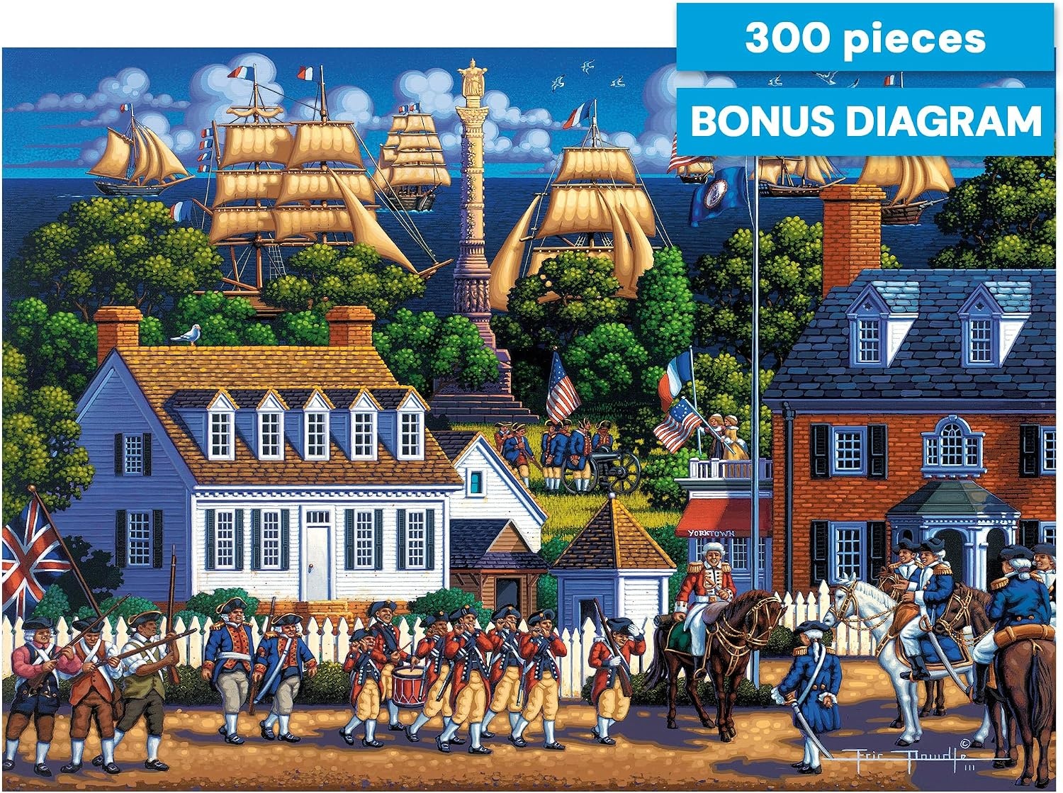 image:imageCeaco  Dowdle  Victory At Yorktown  300 Piece Jigsaw Puzzle Colorful Puzzles for Adults  PrecisionCut Pieces Beautiful Artwork and Hours of Relaxing Fun