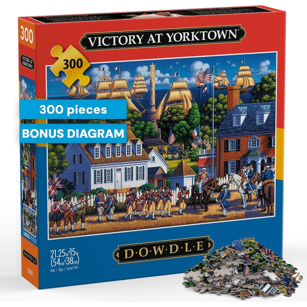 image:imageCeaco  Dowdle  Victory At Yorktown  300 Piece Jigsaw Puzzle Colorful Puzzles for Adults  PrecisionCut Pieces Beautiful Artwork and Hours of Relaxing Fun