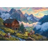 image:imageBuffalo  500 Piece Abraham Hunter Alpine Farm Jigsaw Puzzle Colorful Puzzle for Adults  PrecisionCut Pieces Beautiful Artwork and Hours of Relaxing Fun