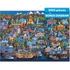image:imageBuffalo Games Dowdle Plymouth Rock 1000 Piece Jigsaw Puzzle for Adults  Scenic Harbor Illustration Premium Puzzle Board Ages 14