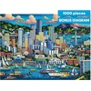 image:imageBuffalo Games Dowdle Seattle 1000 Piece Jigsaw Puzzle for Adults  Colorful City Scene Premium Puzzle Board Ages 14