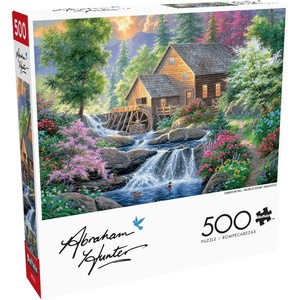 image:imageBuffalo  500 Piece Abraham Hunter Summertime Mill Jigsaw Puzzle Colorful Puzzle for Adults  PrecisionCut Pieces Beautiful Artwork and Hours of Relaxing Fun