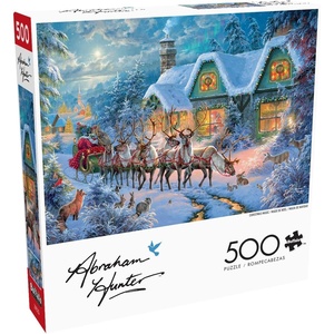 image:imageBuffalo Games  Abraham Hunter  Christmas Magic  500 Piece Jigsaw Puzzle for Adults  Warm Cozy Holiday Image