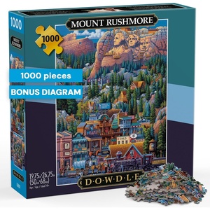 image:imageBuffalo Games  Dowdle Mount Rushmore 1000 Piece Jigsaw Puzzle Detailed American Landmark Scene with Bonus Poster