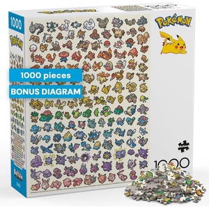 image:imageBuffalo Games  Pokmon Pixel Rainbow 1000 Piece Jigsaw Puzzle  Retro Pixel Art Pokmon Puzzle for Adults and Teens