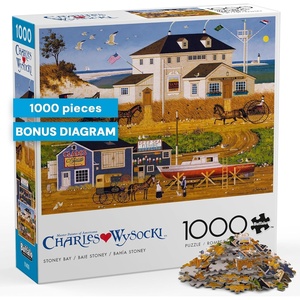 image:imageBuffalo Games  Stoney Bay  Charles Wysocki  1000 Piece Jigsaw Puzzle for Adults  Coastal Americana Art  Colorful PrecisionCut Pieces  Adult Puzzles