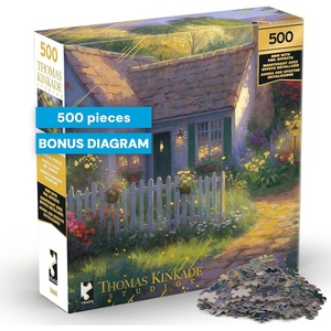 image:imageBuffalo Games  Thomas Kinkade Calla Lily Cottage Jigsaw Puzzle  500 Piece Premium Foil Puzzle for Adults