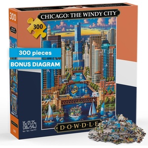 image:imageCeaco  Dowdle  The Windy City  300 Piece Jigsaw Puzzle  Colorful Puzzles for Adults  PrecisionCut Pieces Beautiful Artwork and Hours of Relaxing Fun