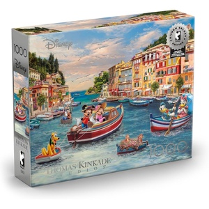 image:imageCeaco  Thomas Kinkade Disney Mickey amp Minnie in Italy 1000 Piece Jigsaw Puzzle for Adults Silver Select Premium Puzzle