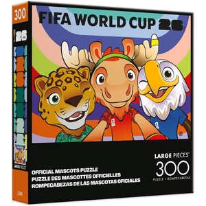 image:imageFIFA  Mascots  300 Large Piece Jigsaw Puzzle from Buffalo Games  Colorful Puzzles for Adults  PrecisionCut Pieces Beautiful Artwork and Hours of Fun  Official Licensed Product