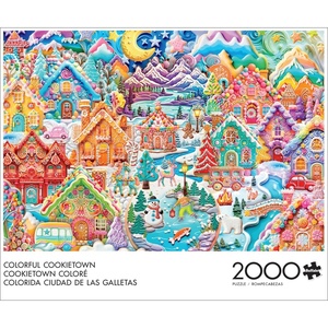 image:imageBuffalo Games  Colorful Cookietown  2000 Piece Christmas Jigsaw Puzzle  Festive Holiday Puzzles for Adults  PrecisionCut Pieces Winter Artwork and Hours of Relaxing Fun