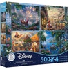 image:imageCeaco  4 in 1 Multipack  Thomas Kinkade  Disney Dreams Collection  Tangled Mickey and Minnie Mouse Dumbo amp The Little Mermaid  4 500 Piece Jigsaw Puzzles  Blue