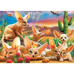 image:imageBuffalo Games  Adrian Chesterman  Fantastic Fennec Foxes  500 Piece Jigsaw Puzzle for Adults Challenging Puzzle Perfect for Game Nights  Finished Size is 2125 x 1500