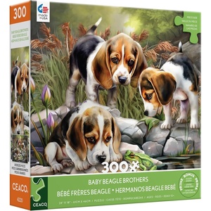 image:imageCeaco  Tom Wood  Baby Beagle Brothers  300 Oversized Piece Jigsaw Puzzle