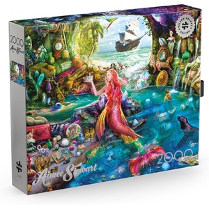 image:imageBuffalo Games  Aimee Stewart A Mermaids Treasure 2000 Piece Jigsaw Puzzle Challenging and Colorful Puzzle for Adults  PrecisionCut Pieces Beautiful Artwork and Hours of Relaxing Fun