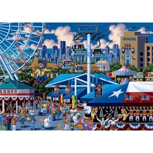 image:imageBuffalo Games  Eric Dowdle  State Fair  300 Piece Jigsaw Puzzle for Adults  Challenging Puzzle Perfect for Game Nights  Finished Size is 2125 x 1500