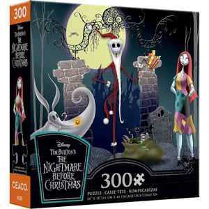 image:imageDisney Tim Burtons Nightmare Before Christmas Santa Jack 300 Piece Puzzle  Officially Licensed Made in USA Large Pieces Easy to See and Hold Finished Size 2125 x 15 in Includes Poster Giftable