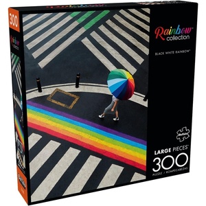 image:imageBuffalo Games  Life is Good  Tropical Log On  300 Piece Jigsaw Puzzle for Adults  Challenging Puzzle Perfect for Game Nights  Finished Size is 2125 x 1500Black White Rainbow
