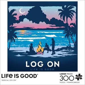 image:imageBuffalo Games  Life is Good  Tropical Log On  300 Piece Jigsaw Puzzle for Adults  Challenging Puzzle Perfect for Game Nights  Finished Size is 2125 x 1500Tropical Log On