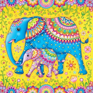 image:imageCeaco  Groovy Animals  Elephants  750 Piece Jigsaw Puzzle