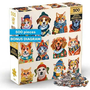 image:imageBuffalo Games  Dressy Dogs Cozy Cats  500 Piece Puzzle for Adults
