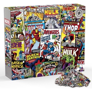 image:imageBuffalo Games  Marvel Comics Vintage Cover Collage 2000 PC Puzzle