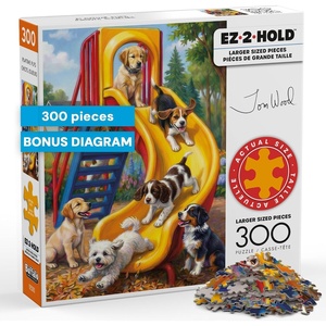 image:imageBuffalo Games  Playtime Pups  Tom Wood  300 Large Piece Puzzle
