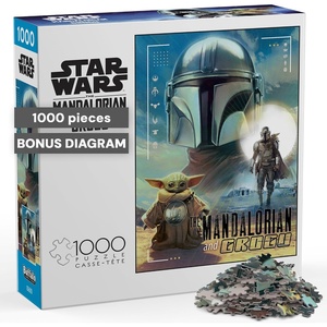 image:imageBuffalo Games  Star Wars  Ready for Adventure  The Mandalorian and Grogu  1000 Piece Jigsaw Puzzle  Cinematic Character Artwork  Gift for Movie Fans  Puzzles for Adults