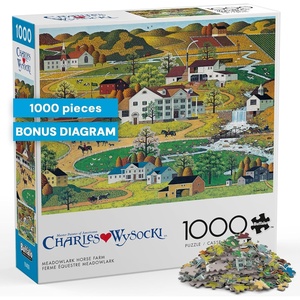 image:imageBuffalo Games Meadowlark Horse Farm Charles Wysocki 1000PC Puzzle